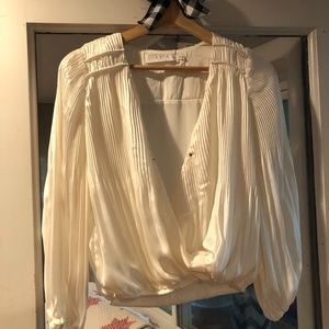 Silk pleated blouse